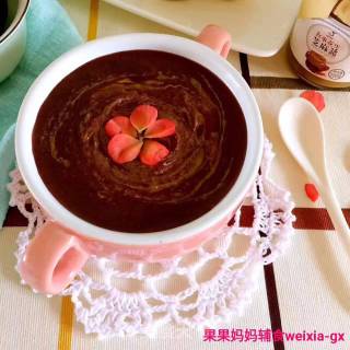 果果妈妈辅食[爱心]黑米坚果米糊
推荐月龄：9个月+的做法步骤：9