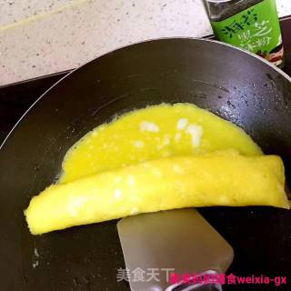 果果妈妈辅食[爱心]【虾胶秋葵厚蛋烧】的做法步骤：6