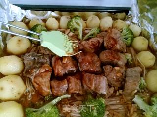 黑椒酱烤排骨土豆的做法步骤：8