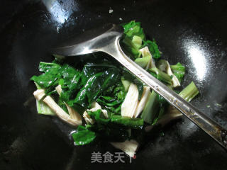 腐竹炒君叠菜的做法步骤：5