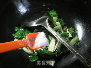 腐竹炒君叠菜的做法步骤：7