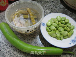 羊尾笋蚕豆夜开花汤的做法步骤：1