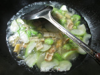 羊尾笋蚕豆夜开花汤的做法步骤：7