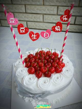 樱桃奶油生日蛋糕的做法步骤：15