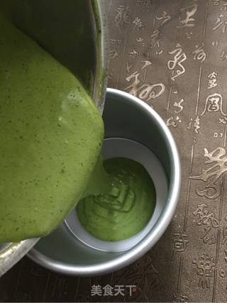 4寸抹茶裸蛋糕的做法步骤：13