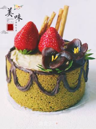 4寸抹茶裸蛋糕的做法步骤：20