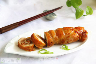 烤鸡肉糯米卷的做法步骤：15