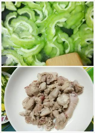 苦瓜鸭肉的做法步骤：2