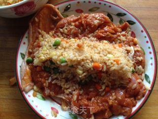 奥尔良鸡腿包饭的做法步骤：10