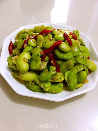 蒜香蚕豆的做法步骤：9