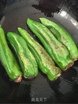 虎皮青椒酿肉的做法步骤：7