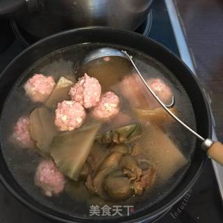 榨菜圆子汤的做法步骤：9