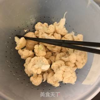 辣炒花菜的做法步骤：2