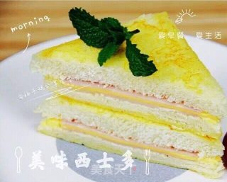宝宝营养餐—火腿芝士西多士的做法步骤：3
