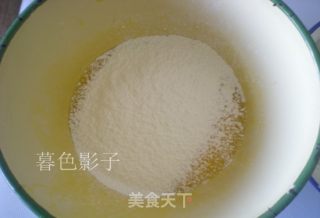 菜汁小方奶油蛋糕的做法步骤：3
