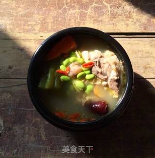 苦瓜毛豆猪骨汤的做法步骤：4