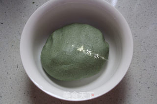 艾叶豆沙饼的做法步骤：4