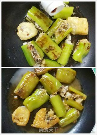香煎辣椒盒子酿的做法步骤：5
