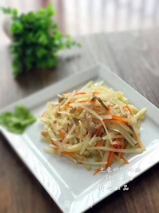 土豆丝炒肉丝的做法步骤：9