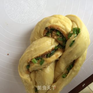 葱香海苔肉松面包的做法步骤：11