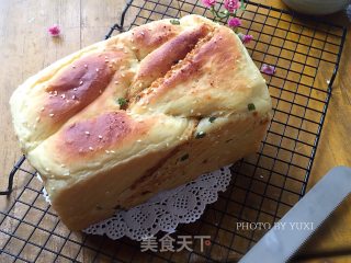 葱香海苔肉松面包的做法步骤：16