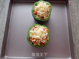 焗烤甜椒饭盅的做法步骤：7