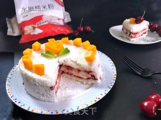 口感细腻好吃不怕胖的米蛋糕的做法步骤：9