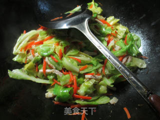 双丝牛心菜炒面的做法步骤：3