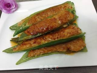 酿尖椒的做法步骤：7