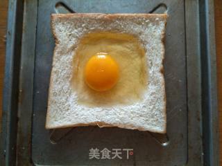 快手太阳蛋土司的做法步骤：3