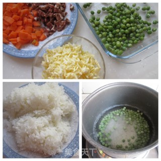 腊肠焗饭的做法步骤：2