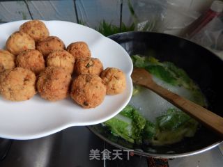 白菜豆腐丸汤的做法步骤：5