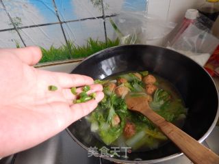 白菜豆腐丸汤的做法步骤：8