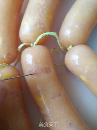 玉米鸡肉肠的做法步骤：8
