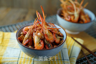 脆香花生河虾的做法步骤：7