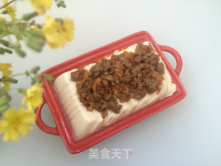 榨菜肉末蒸豆腐的做法步骤：9