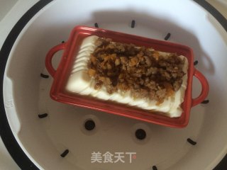 榨菜肉末蒸豆腐的做法步骤：10