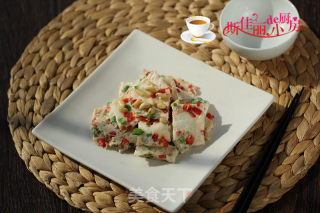 青红椒咸蛋白饼的做法步骤：8