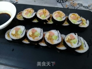 肉松紫菜包饭的做法步骤：8