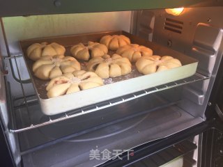 花朵豆沙面包的做法步骤：12