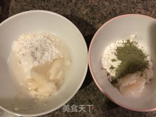 抹茶蛋黄酥的做法步骤：1
