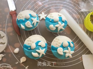 海洋翻糖蛋糕的做法步骤：16