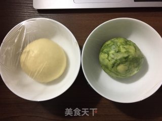 抹茶双色吐司的做法步骤：2