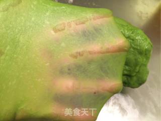 黄桃奶酪抹茶包的做法步骤：3