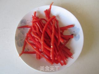 红椒炒薯丝的做法步骤：4