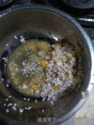 缤纷水果木瓜船糯米饭的做法步骤：3
