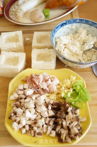 什锦豆腐盒的做法步骤：2