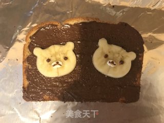 香蕉巧克力吐司的做法步骤：4