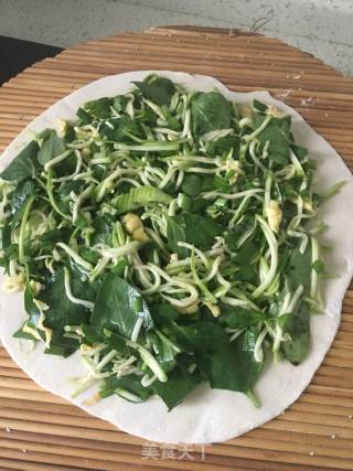 烙菜饼的做法步骤：7