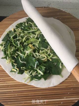 烙菜饼的做法步骤：8